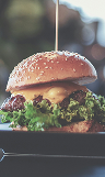 A burger on a plate