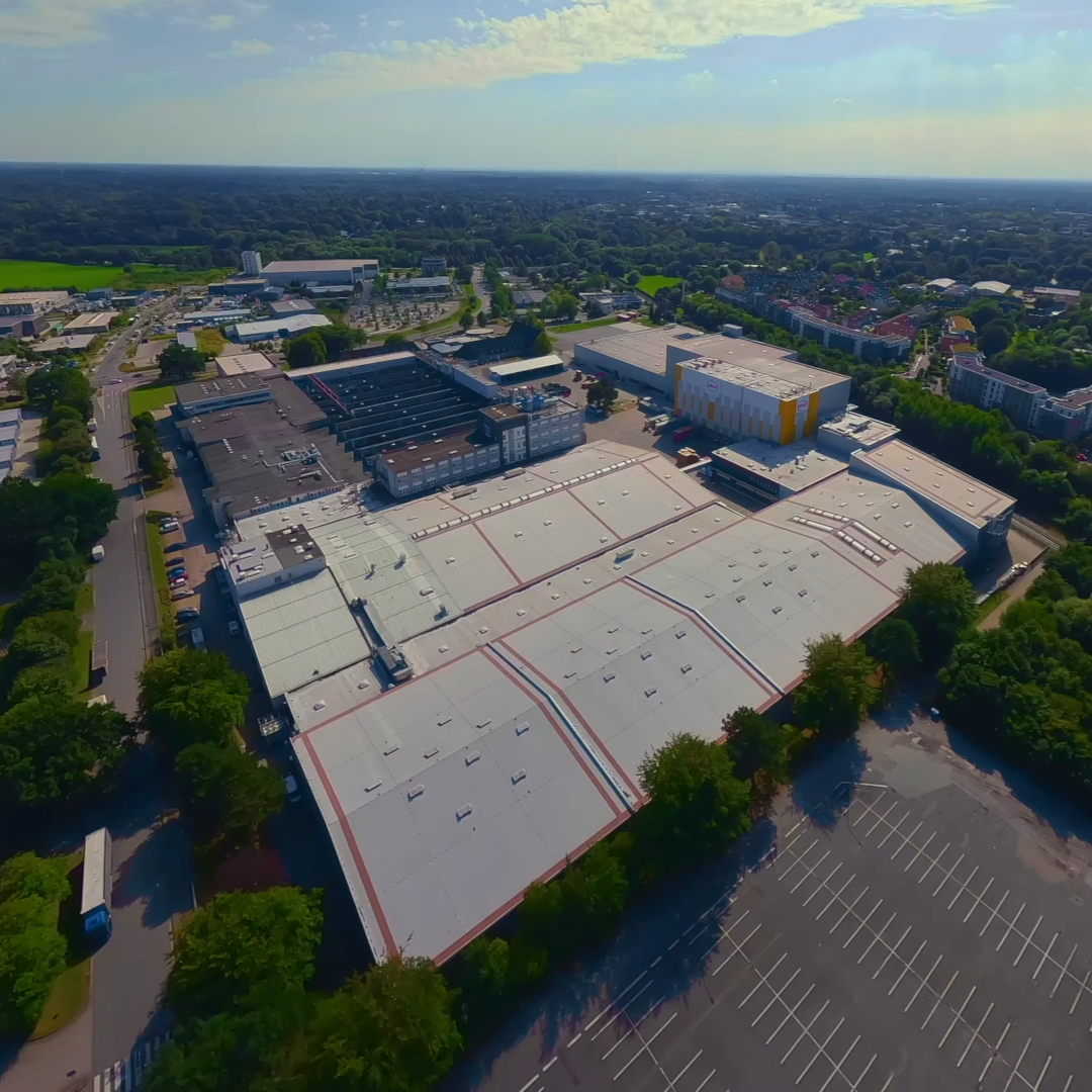 Aerial view of a HELA production site