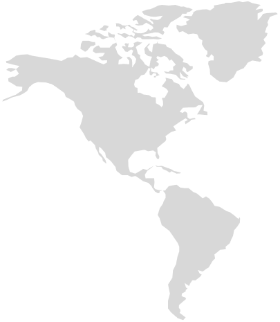Map of North and South America